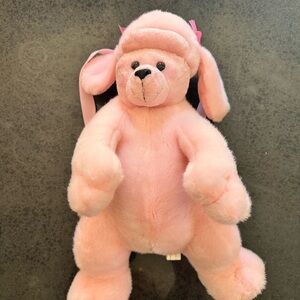 Pink Plush Poodle Backpack
